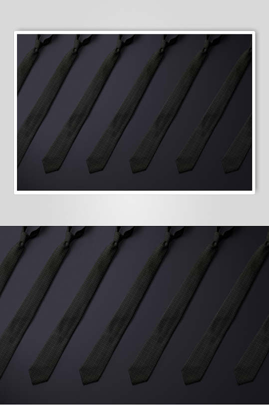 黑色无图案领带样机