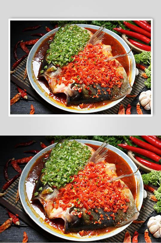 热菜剁椒鱼头图片