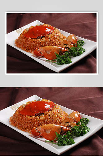 大闸蟹炒饭海鲜生鲜图片