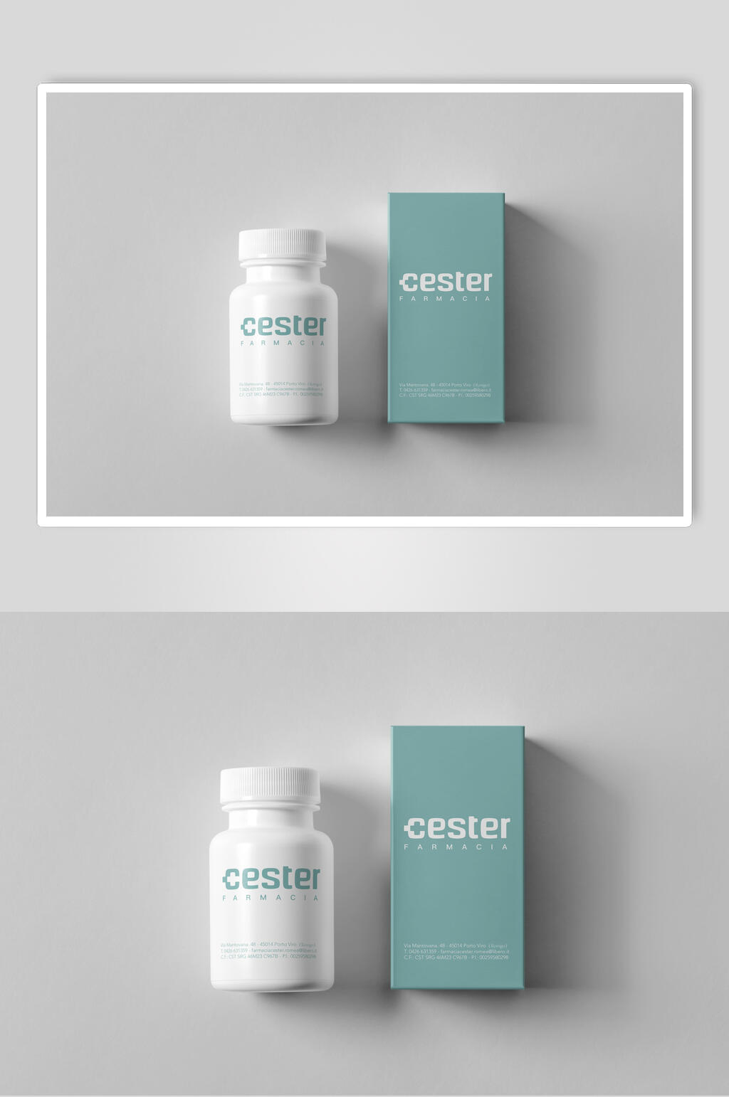 瓶子简约高端创意保健药品包装样机素材