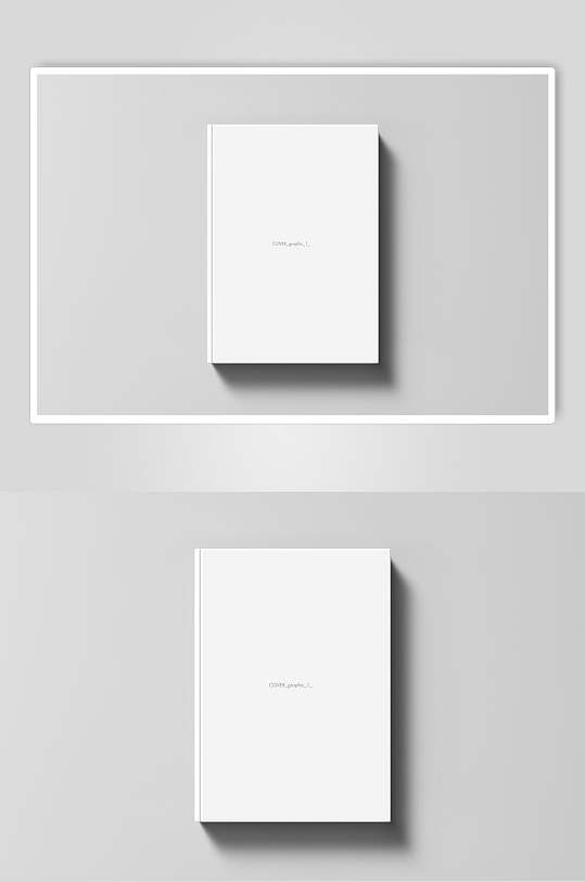 清新高端书本封面白皮样机