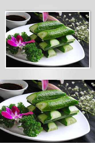 鱼黄瓜凉菜素材冷拼高清图片