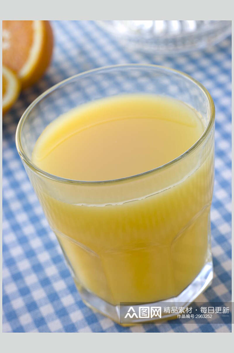 橙汁美式甜点高清图片素材
