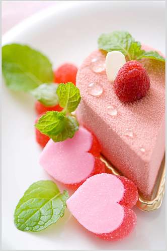 粉色蛋糕糖果糕点冰品高清图片
