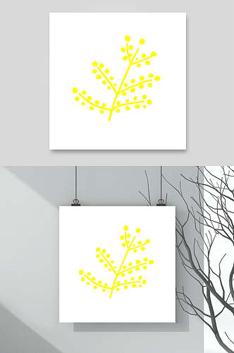 黄色卡通动植物涂鸦矢量素材