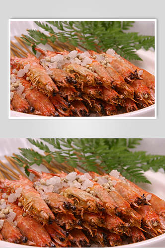 清新美味大虾海鲜生鲜图片