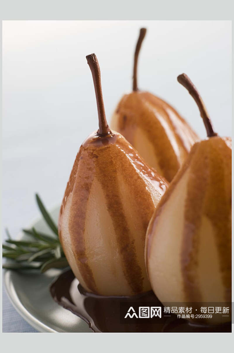 梨子甜品糕点高清图片素材