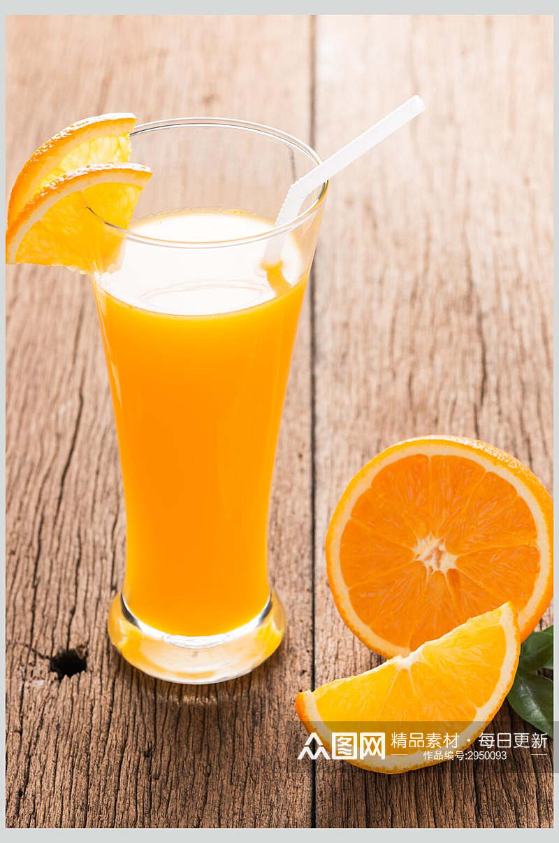 橙汁冰饮果汁夏日清凉摄影图素材