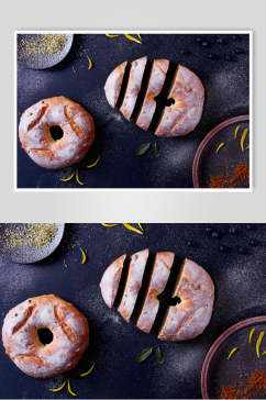 招牌甜甜圈面包食品图片