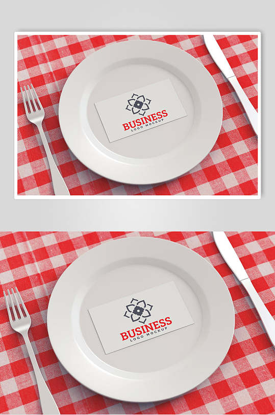 盘子logo标志样机