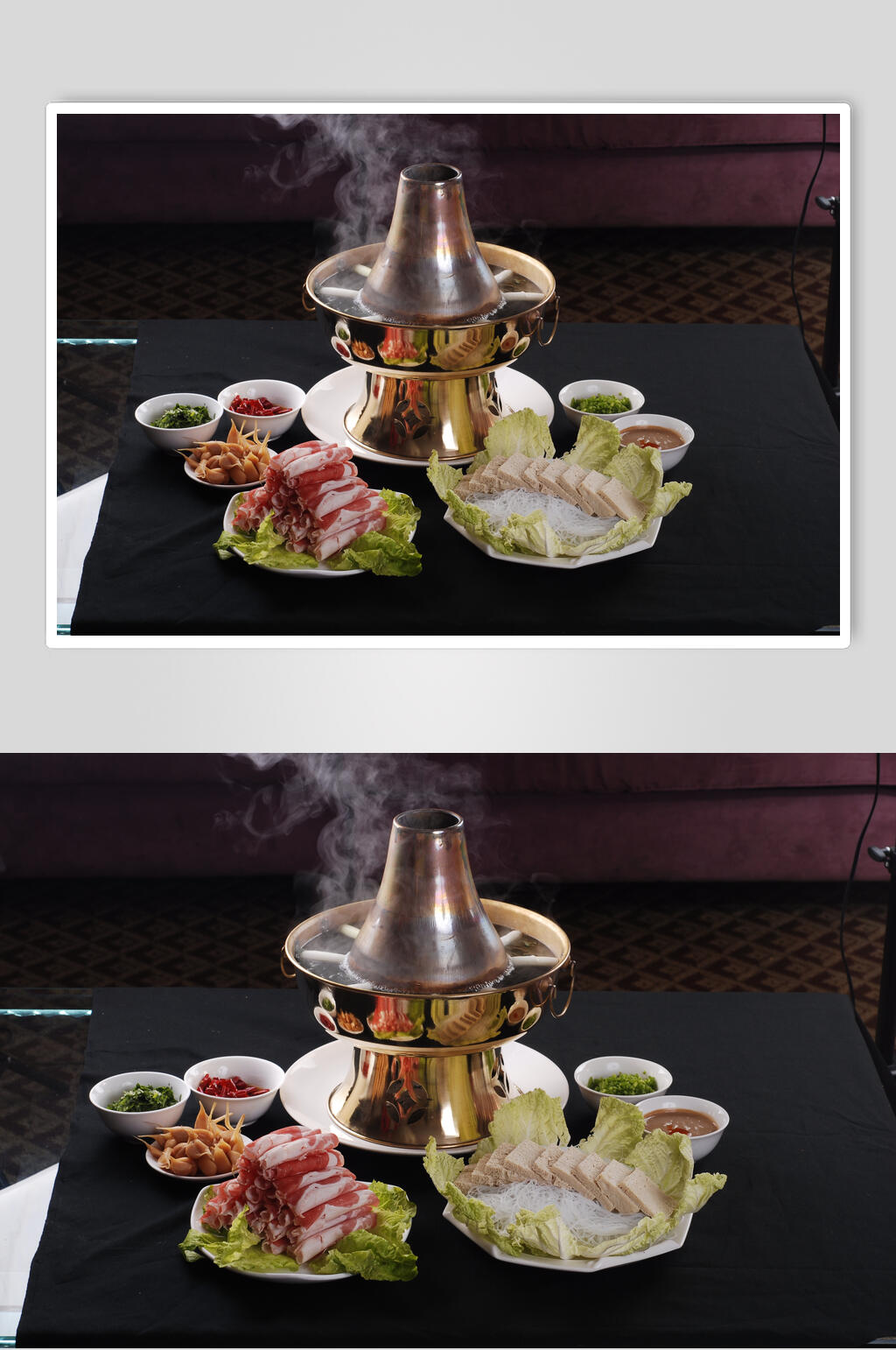 精品美食涮羊肉摄影图素材