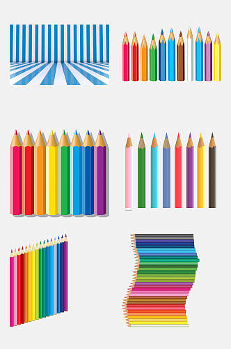 彩色蜡笔绘画工具免抠素材