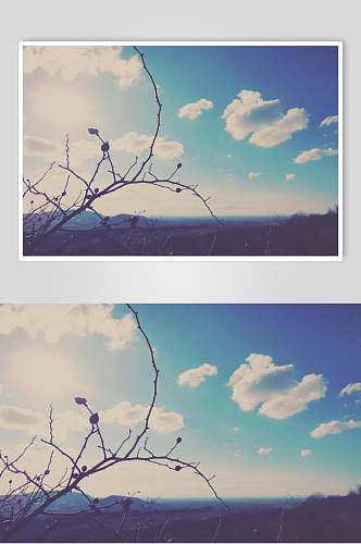 唯美蓝天白云自然风景摄影图片