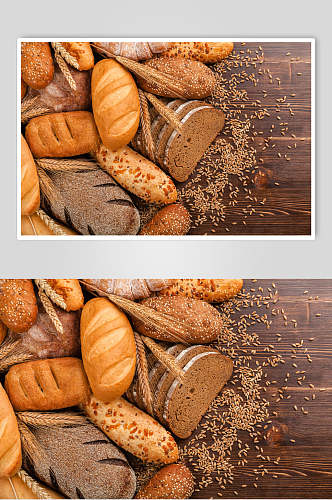 招牌美味全麦面包食物摄影图片