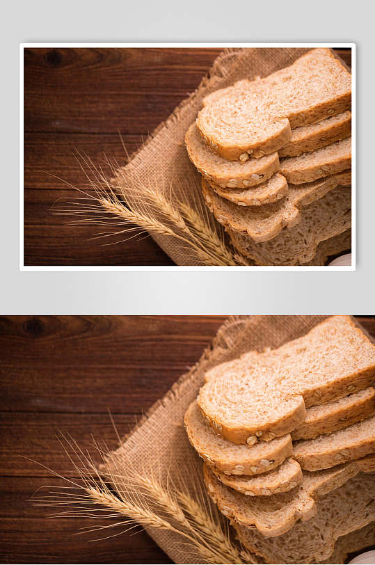 营养美食全麦面包食物图片