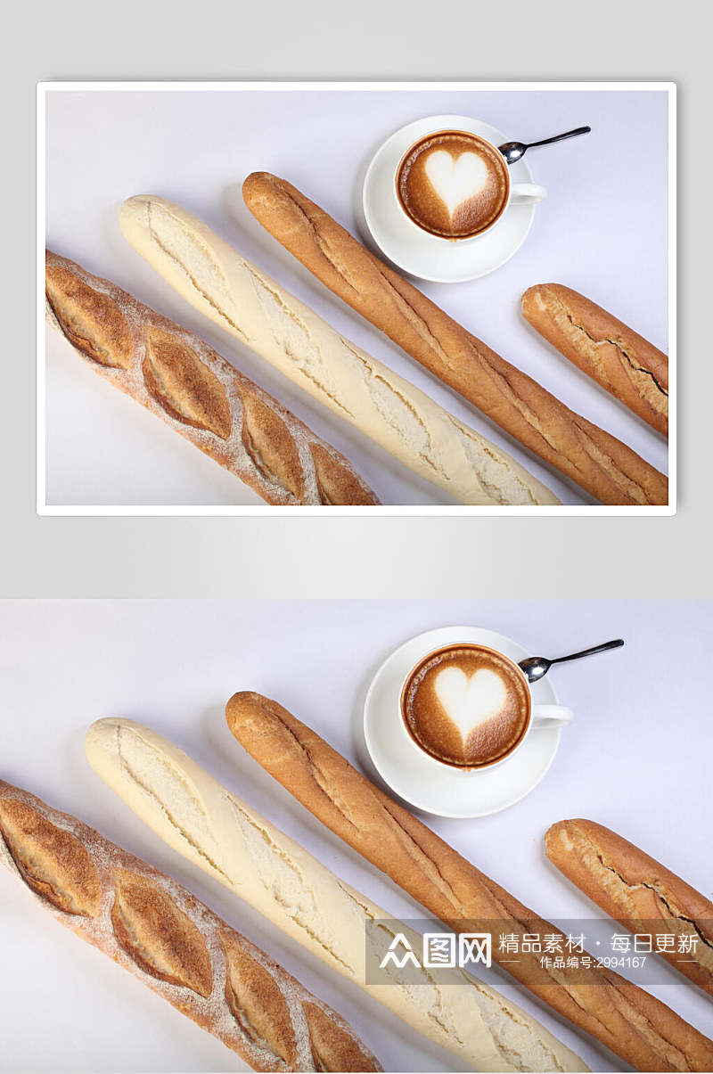 创意咖啡烘焙面包摄影图片素材