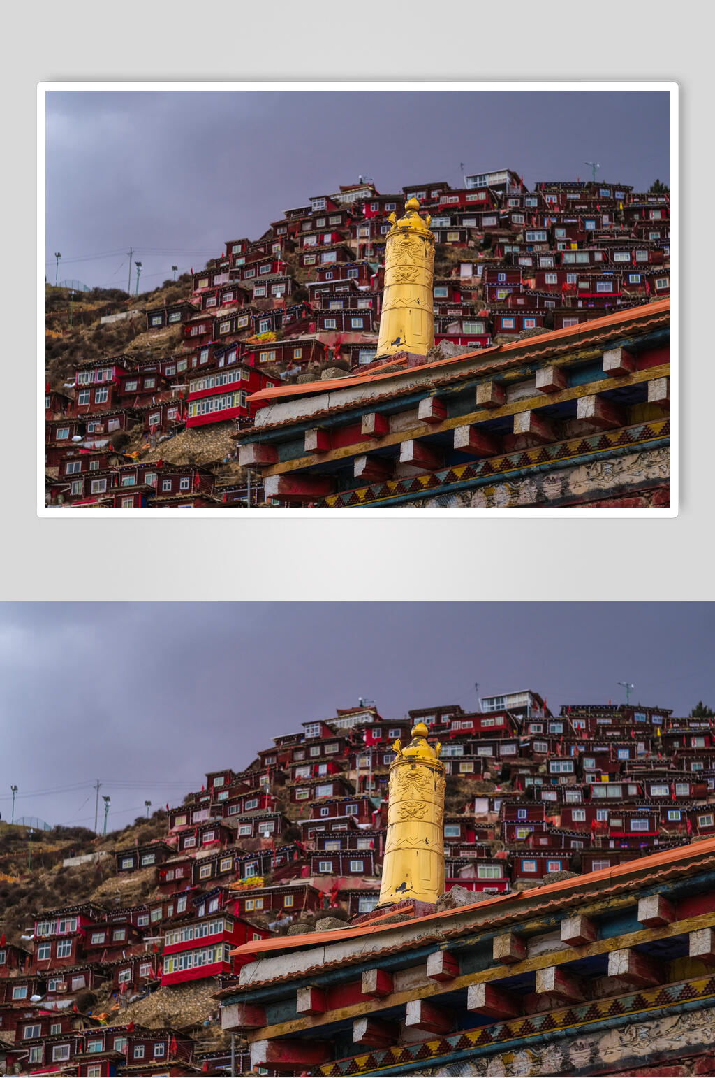 创意建筑色达风景摄影高清图素材
