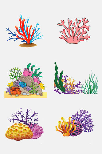 高端卡通珊瑚免抠素材