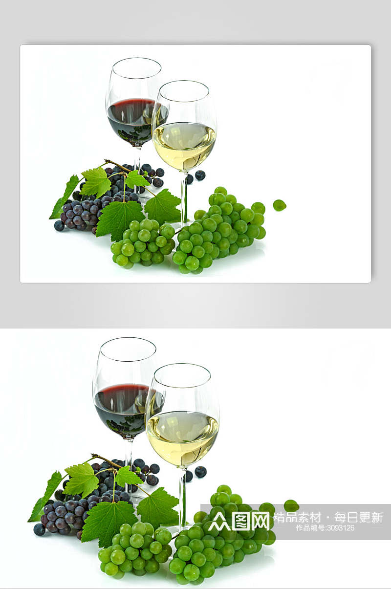 清新绿色葡萄摄影图素材