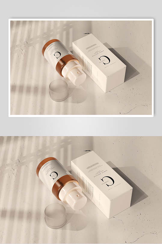 质感大气琥珀色护肤美妆产品样机