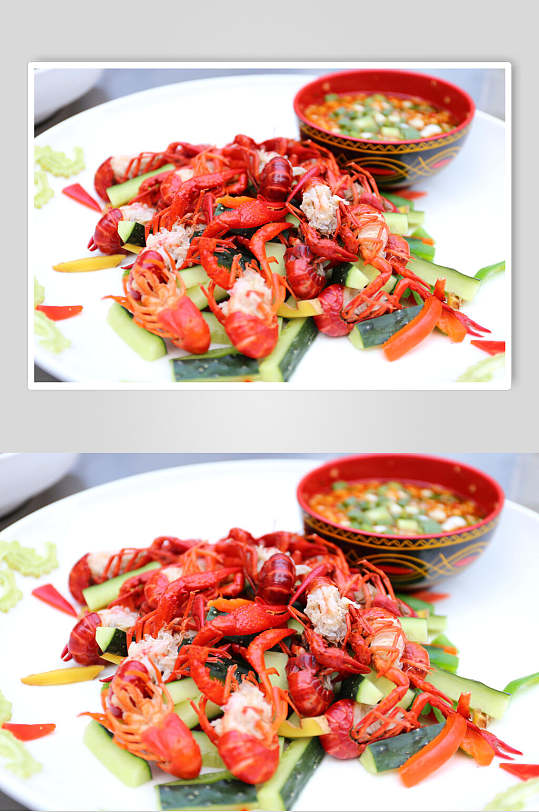 鲜香小龙虾海鲜餐饮高清图片