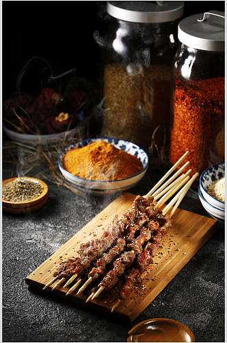 鲜香羊肉串食品图片