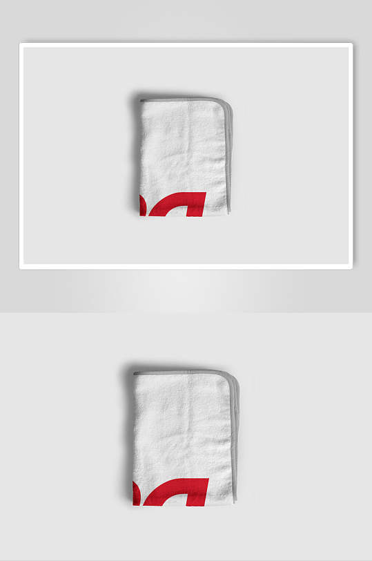 白色运动毛巾浴巾印花展示样机