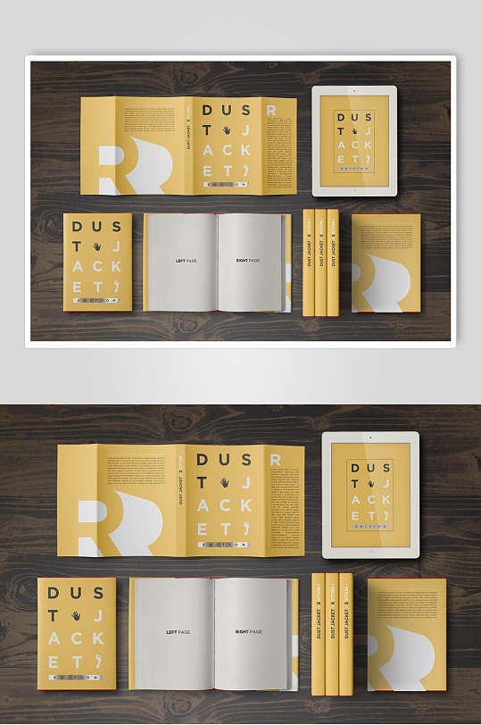 创意简约杂志书籍封面样机-众图网