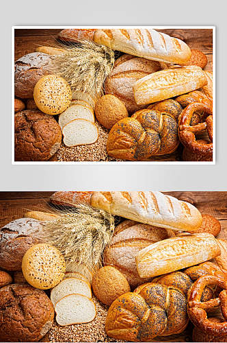 招牌美味全麦面包食物图片