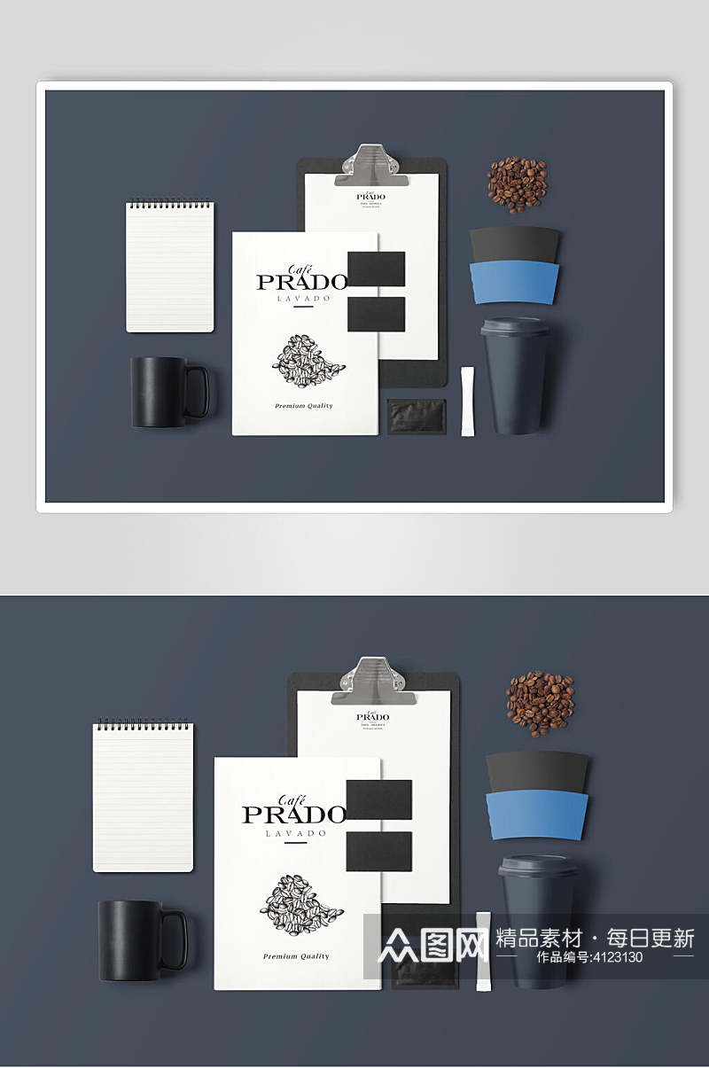 塑料纸杯英文字母画咖啡饮品VI样机素材