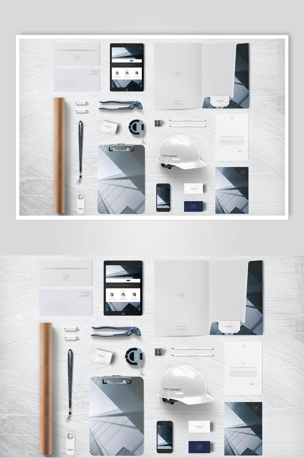 办公用品建筑公司VI样机素材