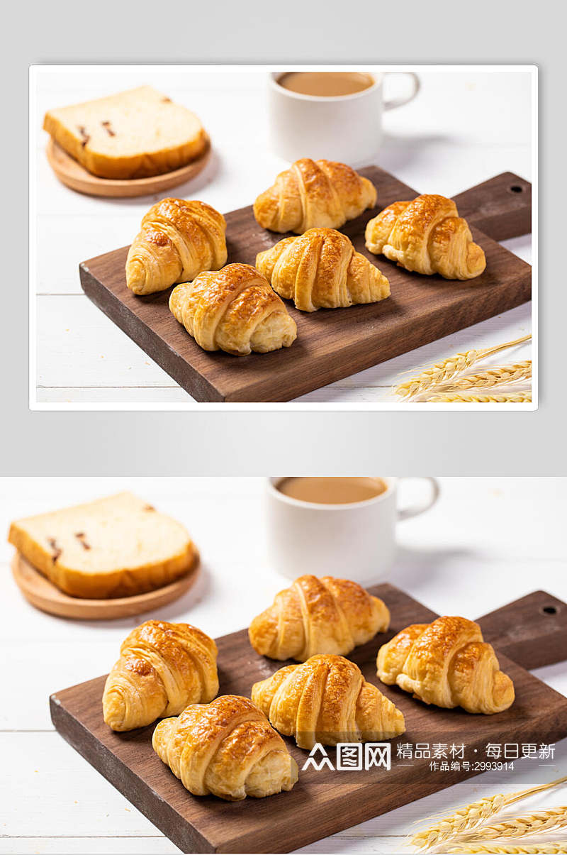 牛角包烘焙面包食品图片素材