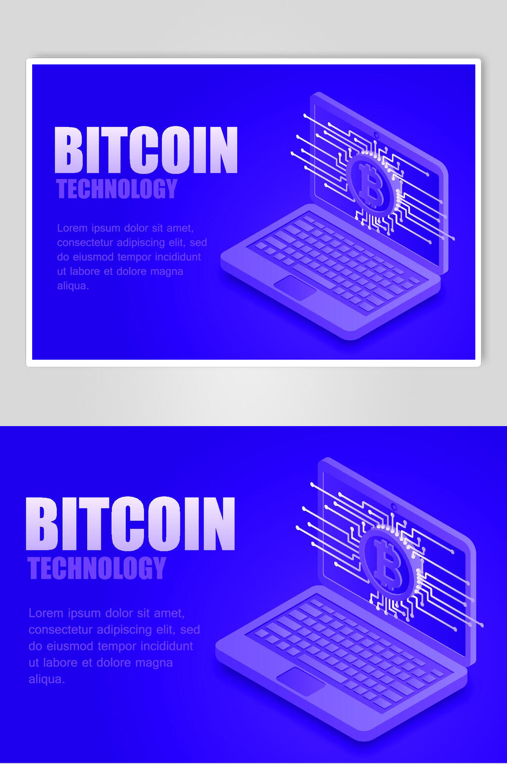 蓝色数据科技风矢量素材素材