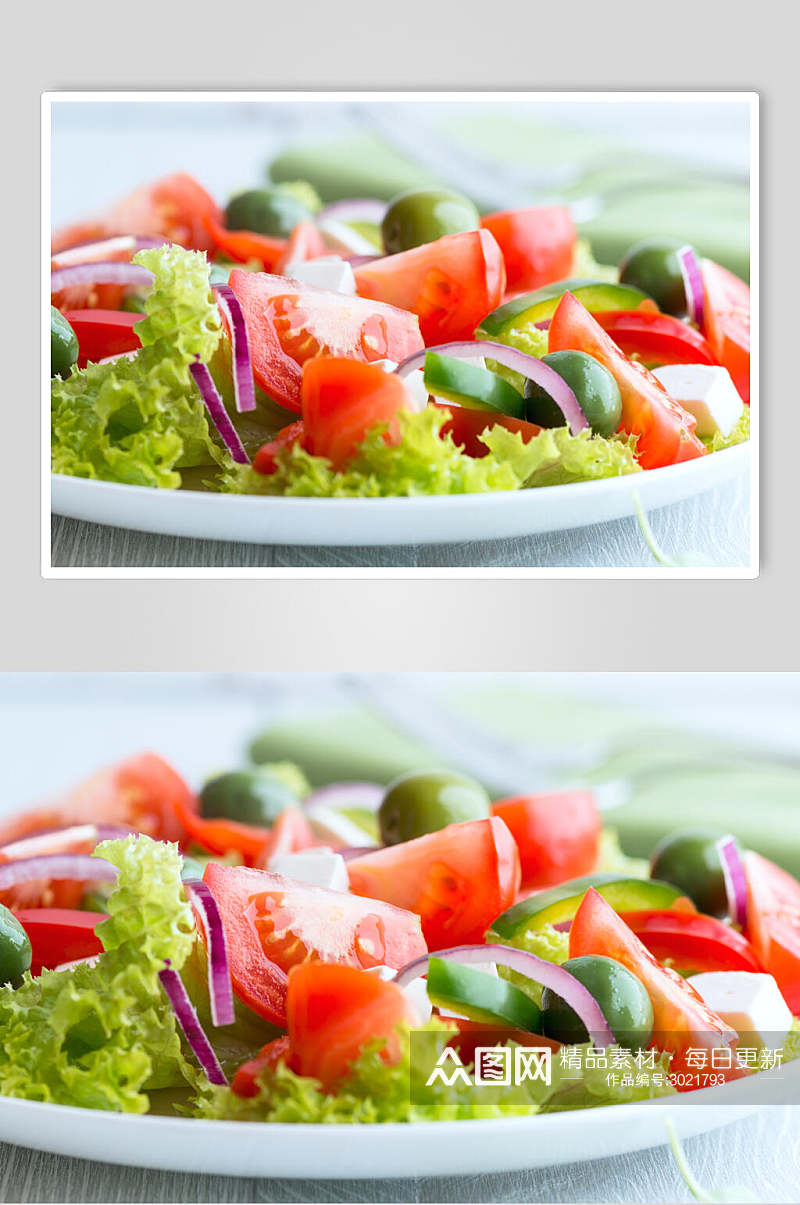 营养沙拉蔬菜水果食物高清图片素材