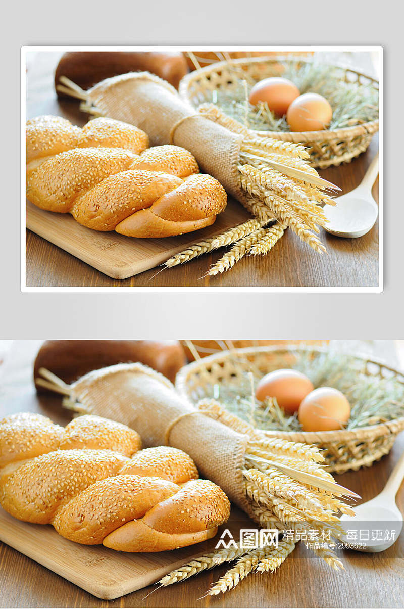 精品全麦面包食物摄影图片素材