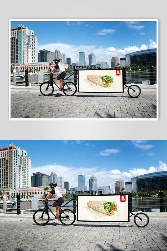美食户外海报样机