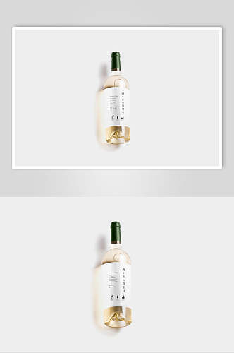 圆形盖子日文说明透明白酒包装样机