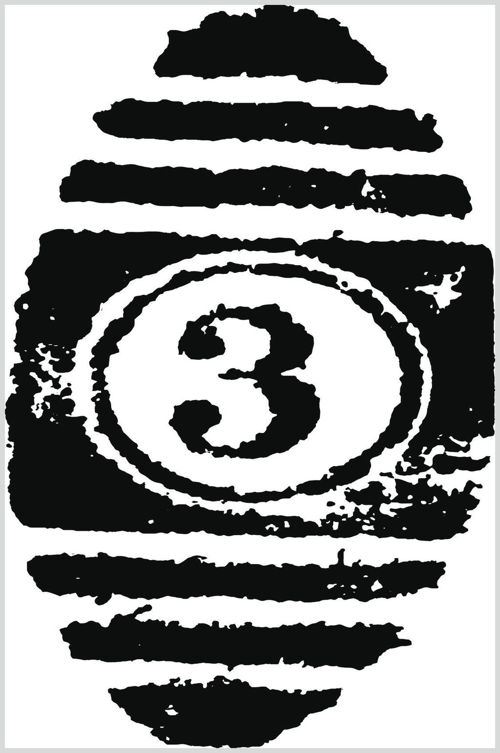 黑白3号邮戳印章矢量素材素材