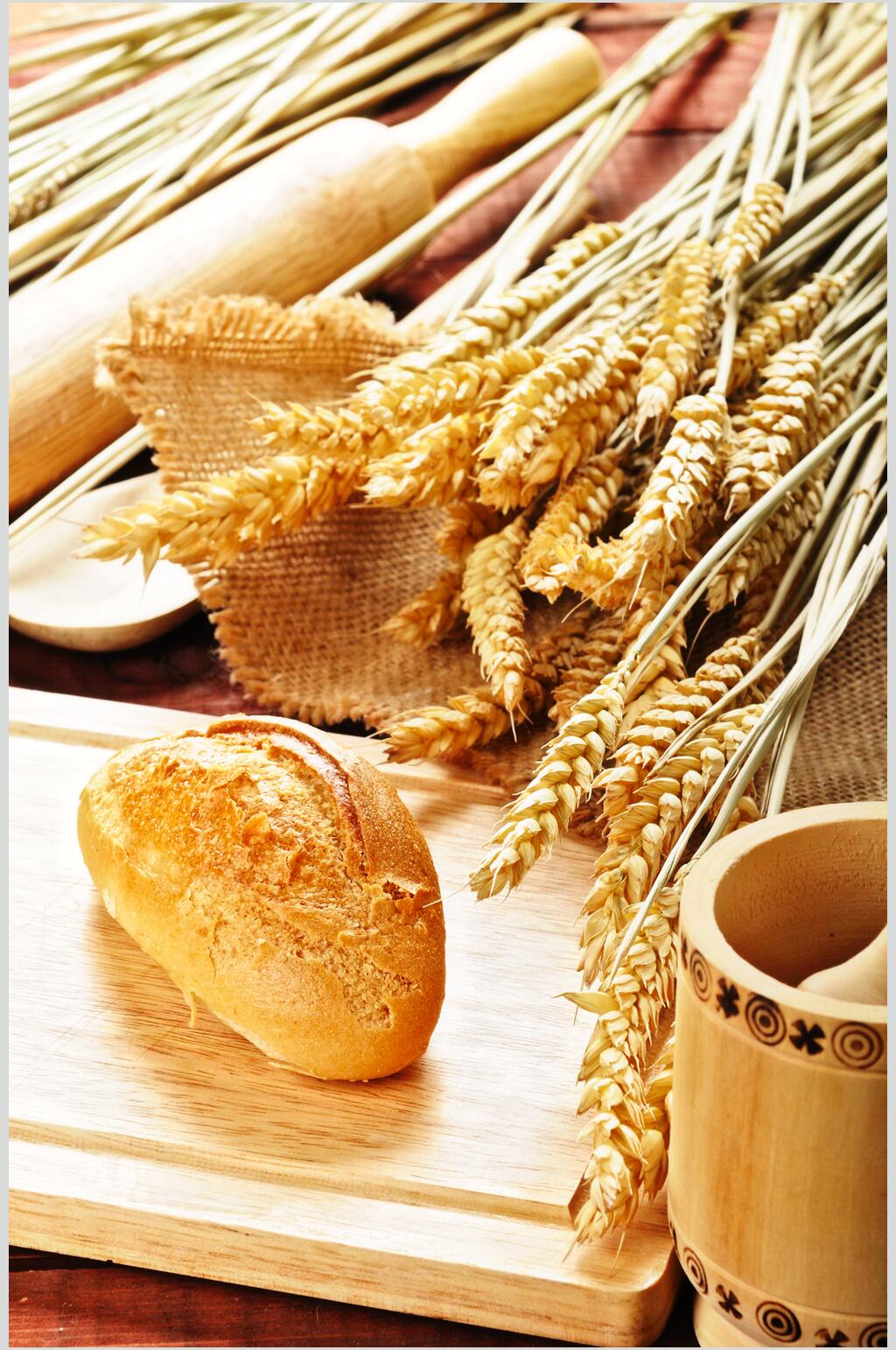 营养美味全麦面包食物图片素材