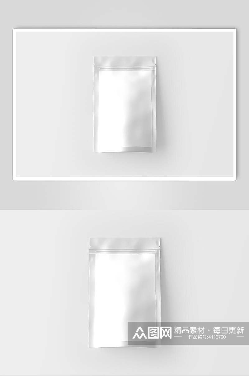 简约白色创意大气食品自封袋样机素材