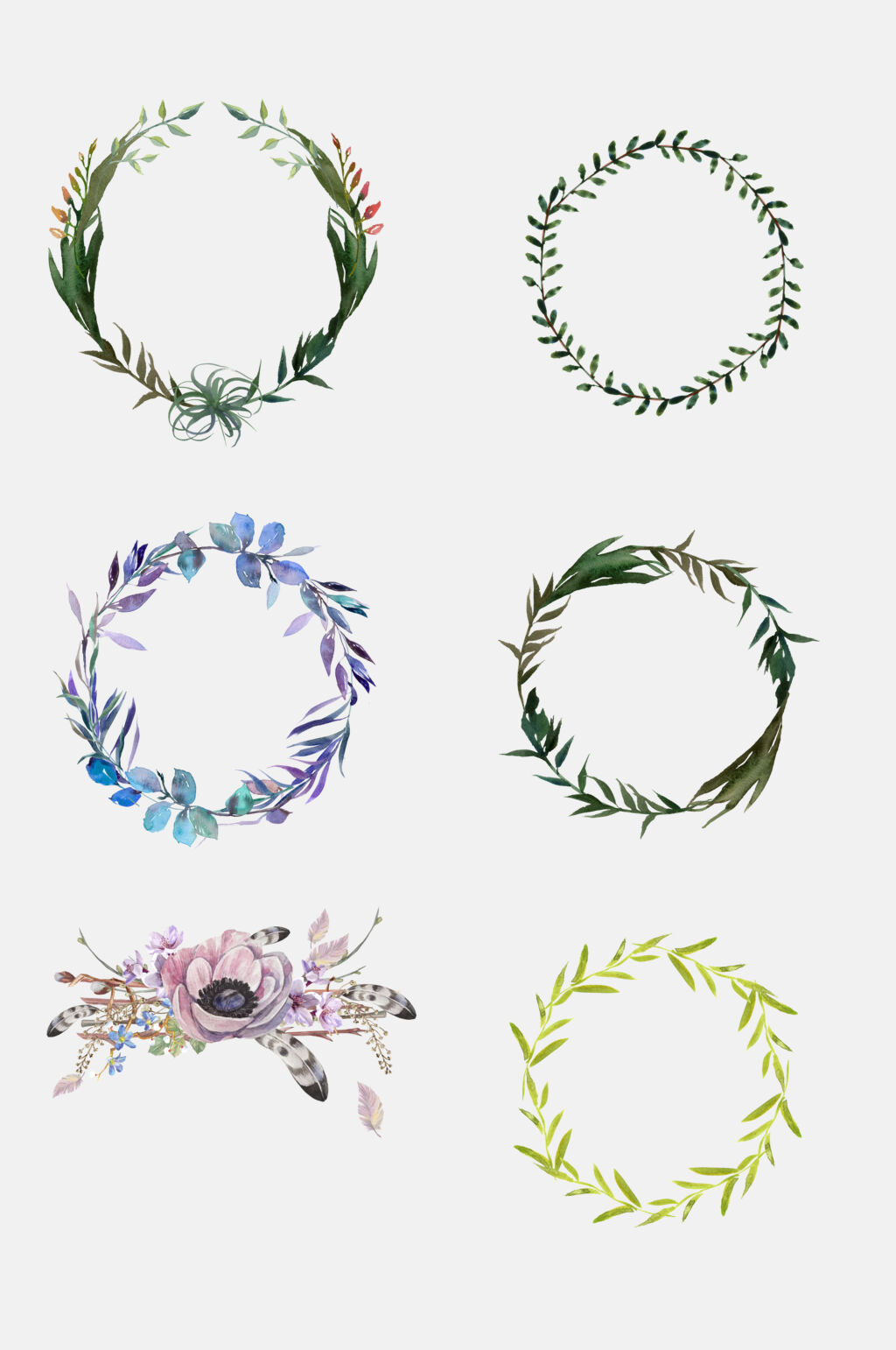 简约花环花环桂冠免抠素材素材