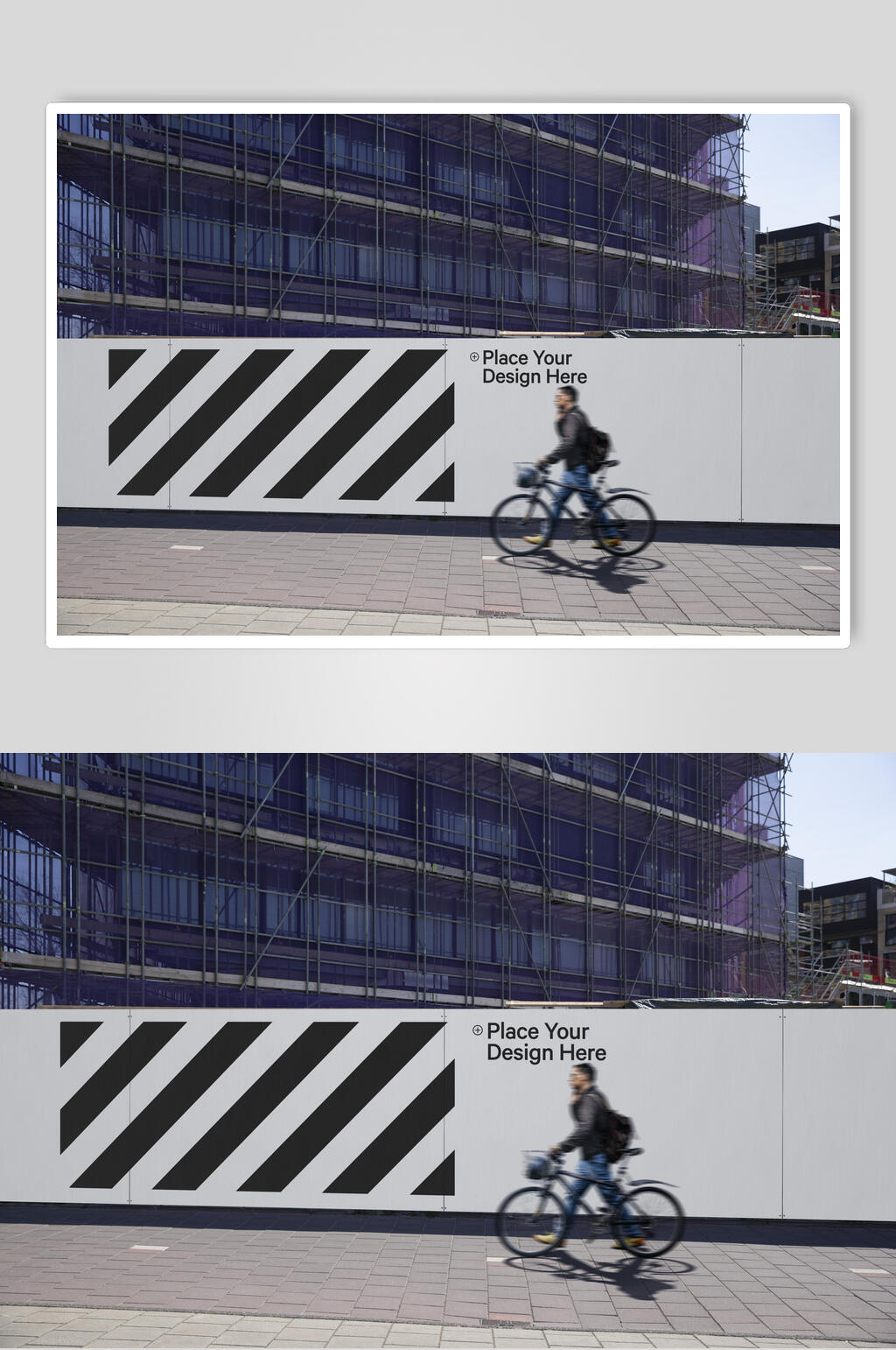 围墙户外展板样机素材