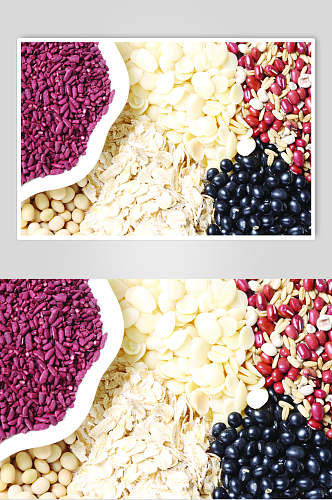 彩色食品五谷坚果摄影图