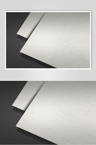 阴影灰色背景白纸底色时尚折页样机