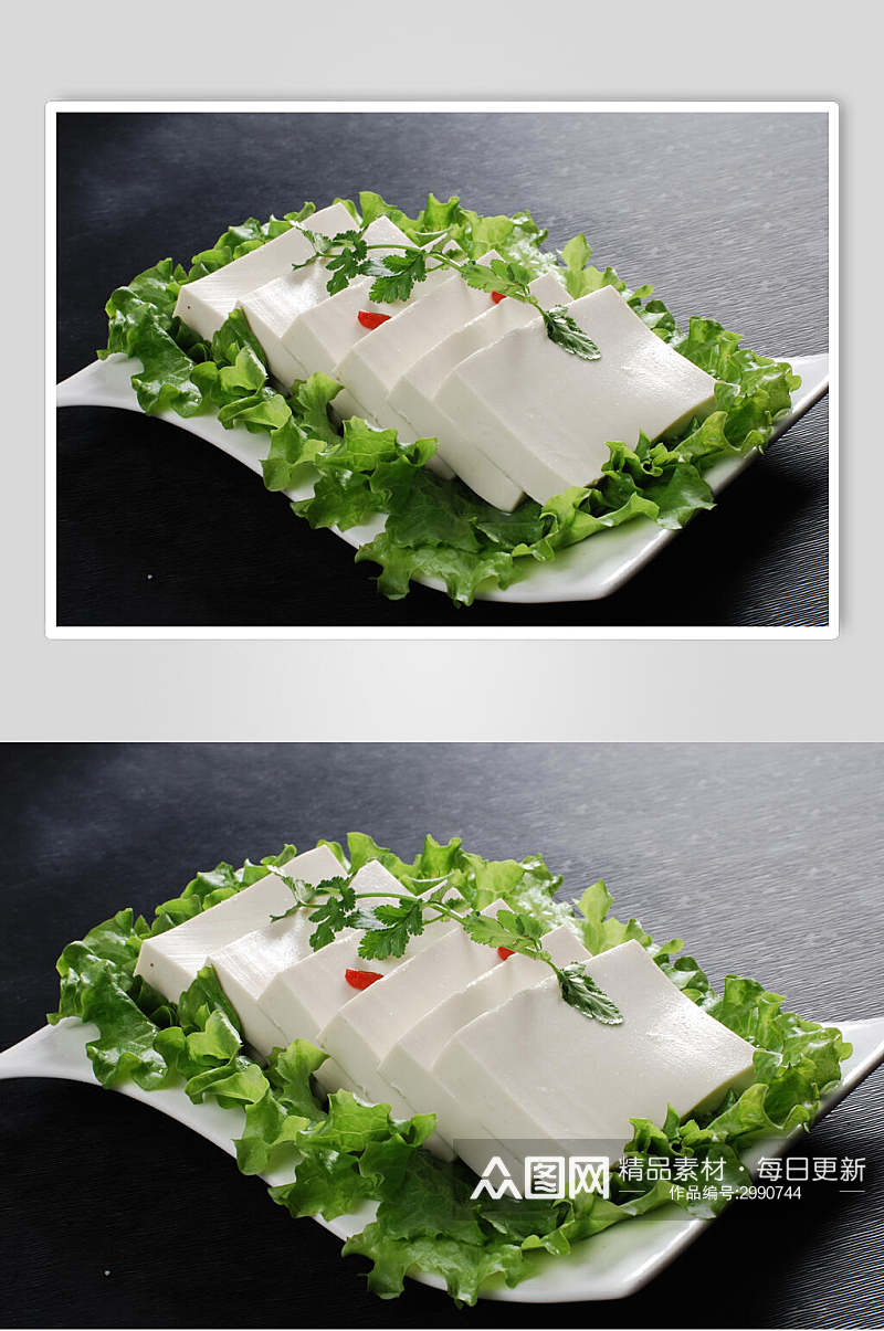 火锅菜品嫩豆腐摄影图素材