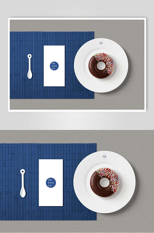 甜甜圈餐饮品牌VI设计展示样机