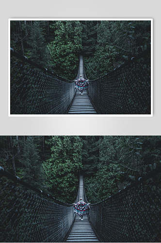 吊桥自然风景摄影图片