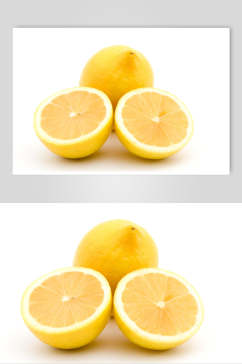 白底有机柠檬蔬菜水果食物图片