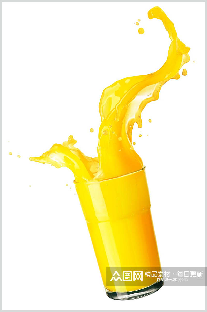 创意橙汁食物果汁饮料摄影图素材