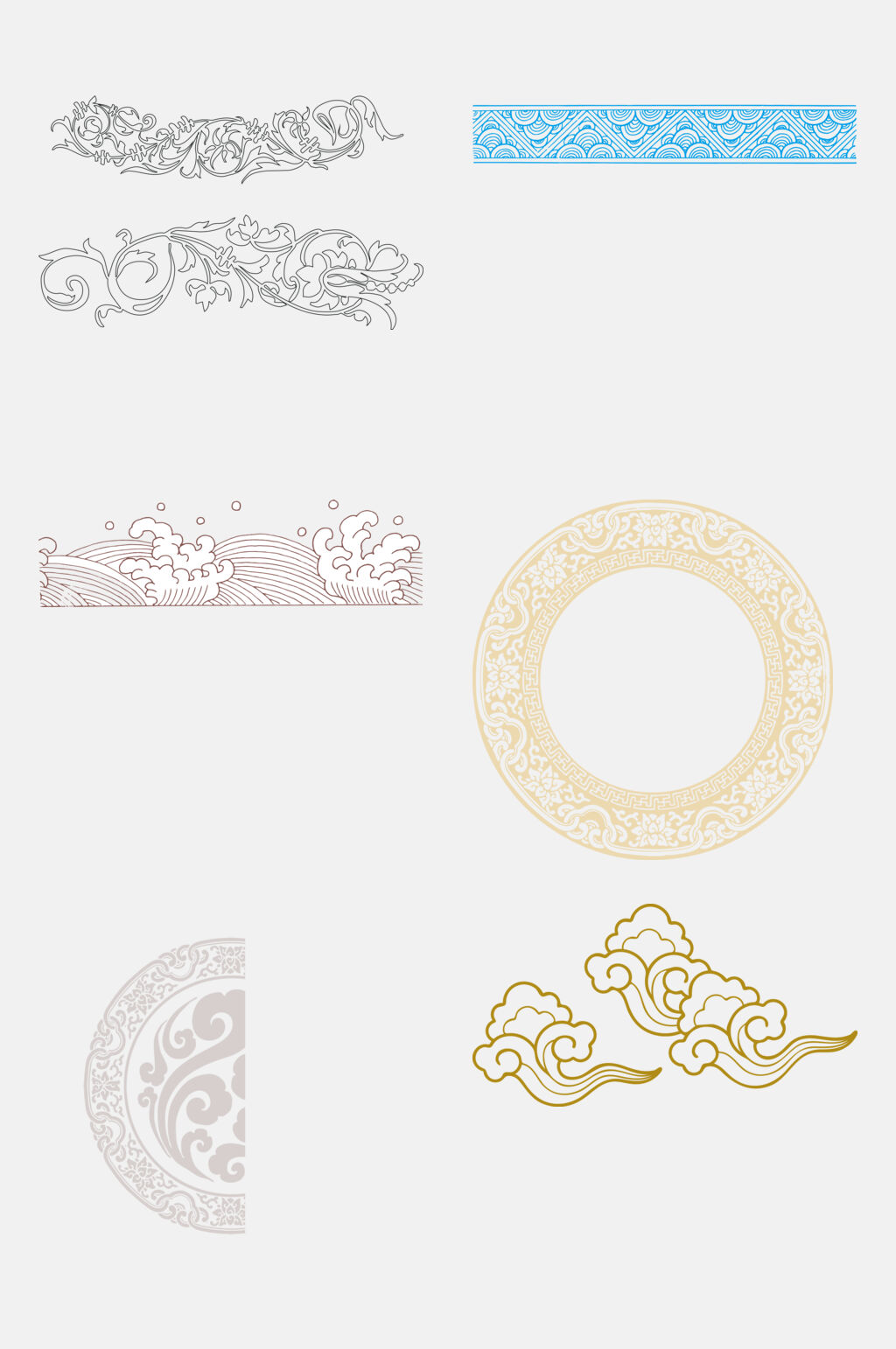 中式典雅傳統(tǒng)吉祥紋樣免摳素材素材